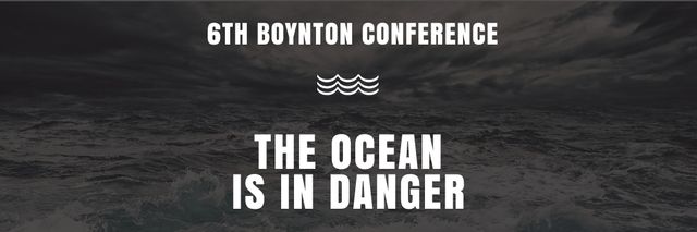 Ad of Conference Topic about Ocean is in Danger Email header Tasarım Şablonu