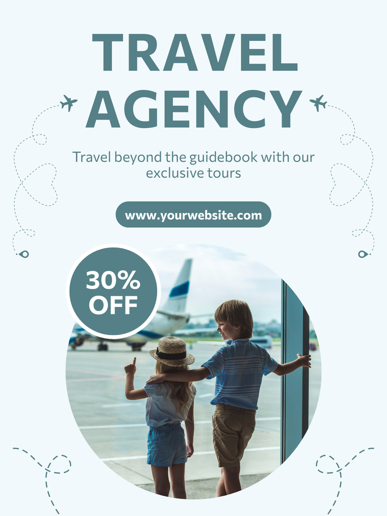 Exclusive Tours Offer from Travel Agency Poster US – шаблон для дизайна