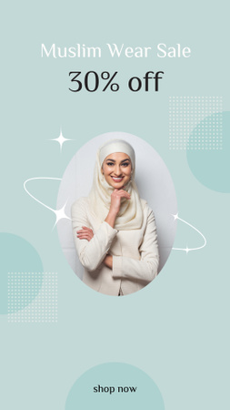 Plantilla de diseño de Anuncio de venta de ropa musulmana Instagram Story 
