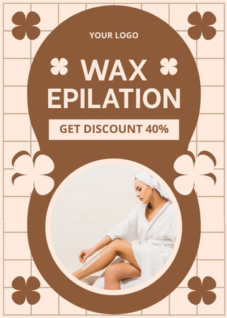 Discount on Leg Waxing for Women Flayer Design Template
