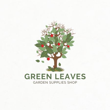 Garden Supplies Shop Ad Logo Šablona návrhu