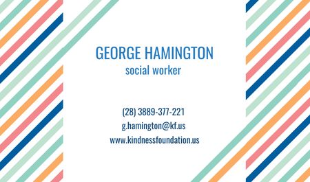Social Worker Services Offer Business card Design Template