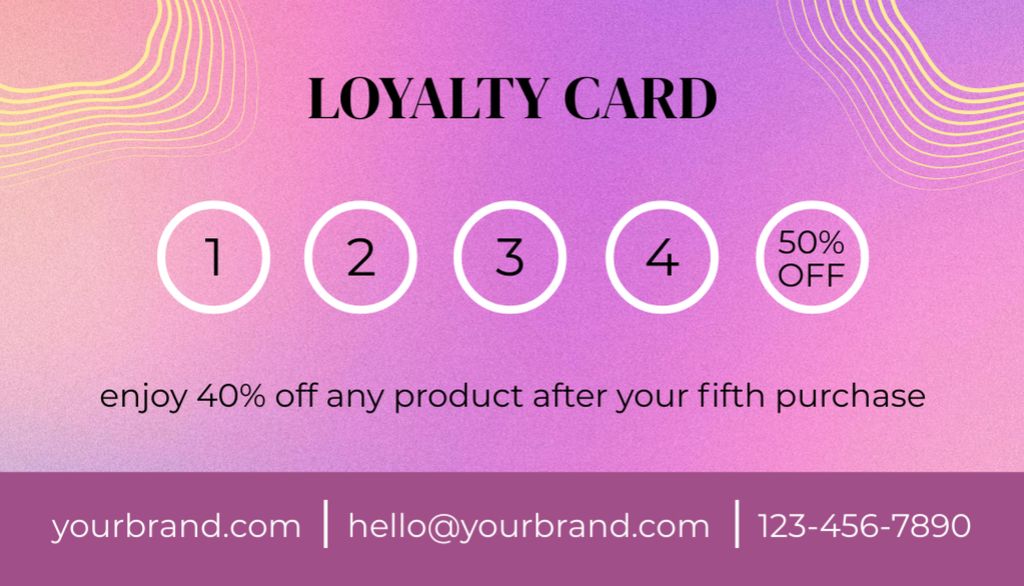 Multipurpose Case Layout for Loyalty Program Business Card US Design Template