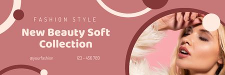 Nova coleção Beauty Soft Email header Modelo de Design