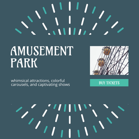 Captivating Attractions Offered At Amusement Park Animated Post Design Template