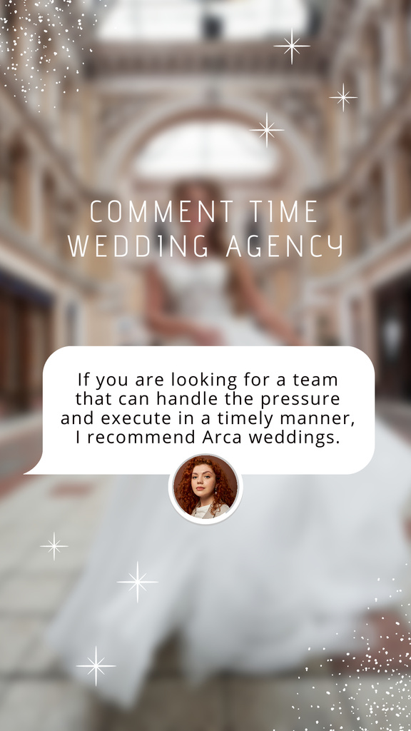 Ontwerpsjabloon van Instagram Story van Wedding Agency Ad