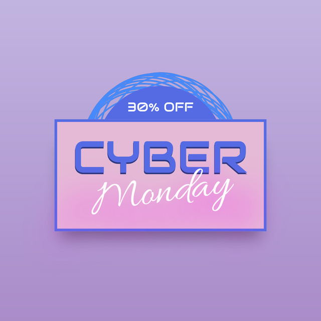 Platilla de diseño Offer of Computer Accessories on Cyber Monday Animated Post