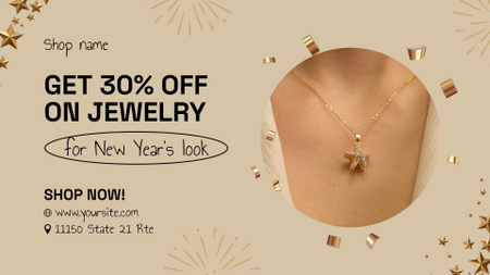 Platilla de diseño Exciting Discounts On Jewelry Due To New Year Full HD video