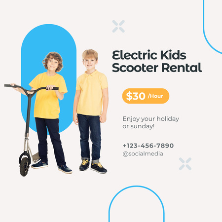 Electric Scooter Rental Instagram Design Template