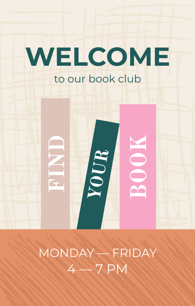 Welcome to book club Online Invitation Template - VistaCreate
