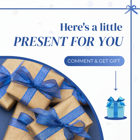 Little Presents For Client Comment Animated Post Design Template