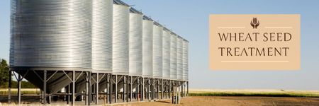 Agriculture with Large Industrial Containers Email header Πρότυπο σχεδίασης