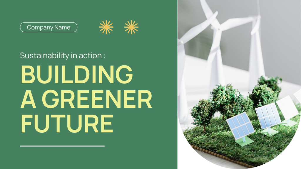 Alternative Energy Sources Offer for Successful Eco Business Presentation Wide Šablona návrhu