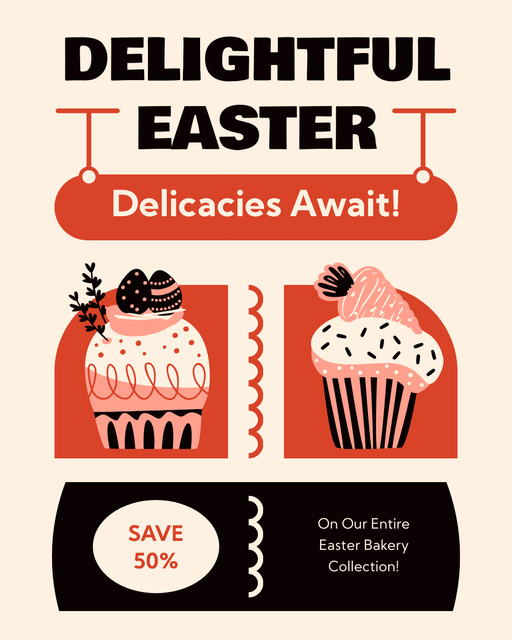 Delightful Easter Delicacies Offer Instagram Post Vertical Šablona návrhu