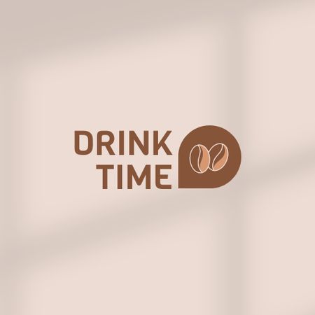 Cafe Ad with Coffee Beans Logo – шаблон для дизайну