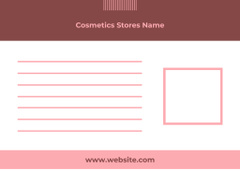 Cosmetics Purchasing Thanks Card Layout