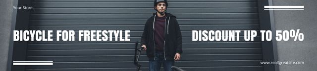 Bicycles for Freestyle and Urban Fun Ebay Store Billboard – шаблон для дизайна