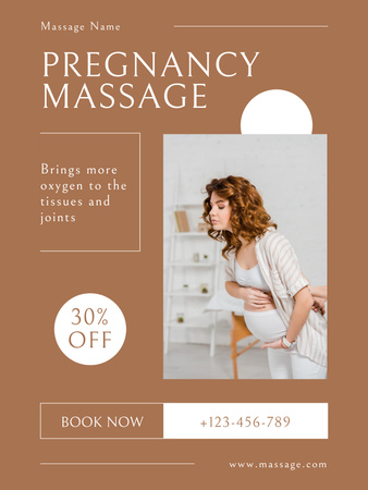 Template di design Sconto sul massaggio per le donne incinte Poster US