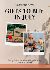  July Christmas Sale Announcement with Happy Couple