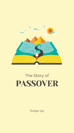 Passover History with Open Book Instagram Story Design Template