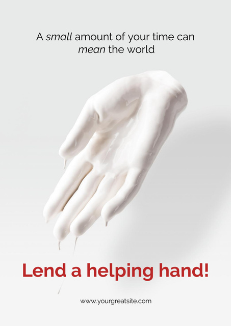 Szablon projektu Motivation of Help during War with White Hand Poster B2