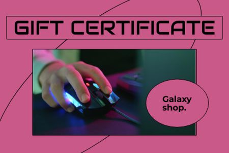 Platilla de diseño Gaming Gear Offer Gift Certificate