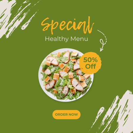 Ontwerpsjabloon van Instagram van Order A Healthy Salad