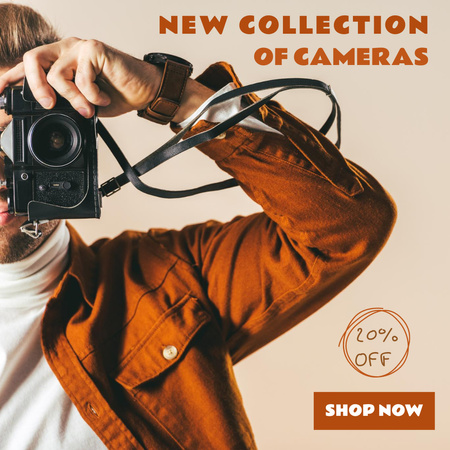 New Collection of Cameras Instagram Design Template