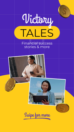 Success Stocks Trading Tales And Talks Instagram Video Story Design Template