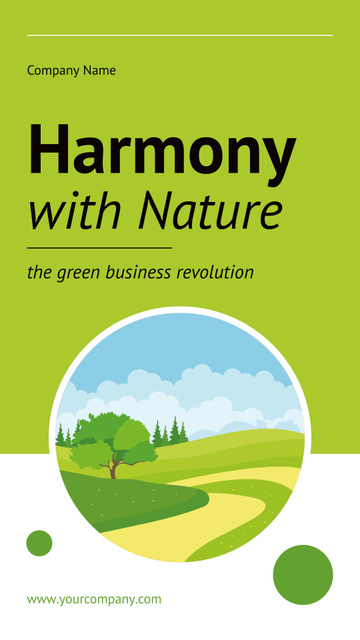 Revolutionary Proposal for Harmonizing Business with Nature Mobile Presentation Design Template