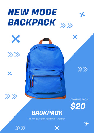 Designvorlage Backpacks Offer für Poster