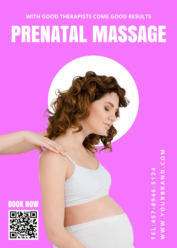 Template di design Discount on Body Massage for Pregnant Women Flayer