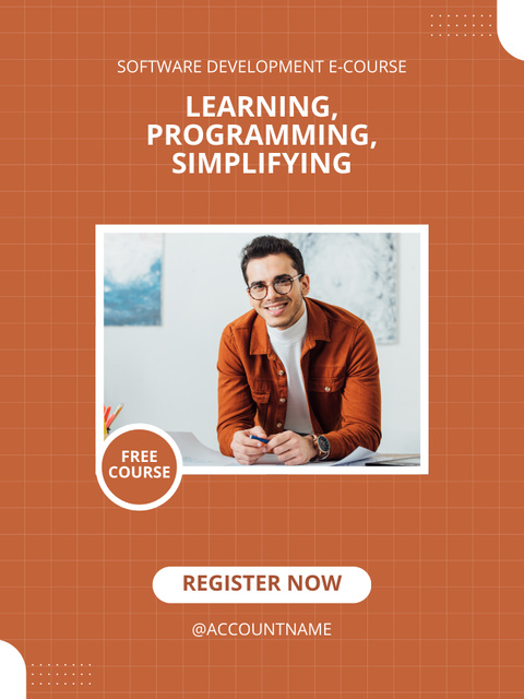 Designvorlage Offer of Learning Programming für Poster US