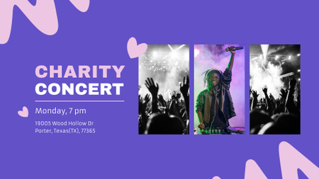Charity Concert Event Announcement FB event cover Design Template