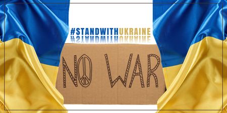 Plantilla de diseño de ninguna guerra en ucrania Twitter 