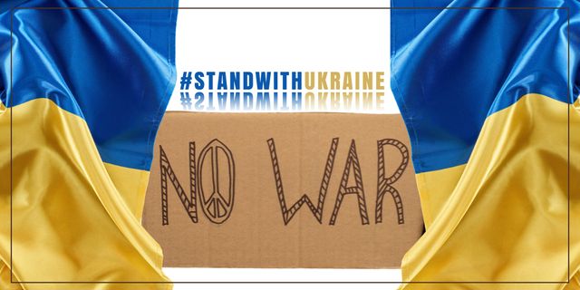 Plantilla de diseño de No War in Ukraine Twitter 