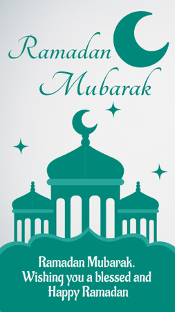 Beautiful Ramadan Greeting Card Instagram Story tervezősablon