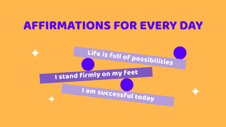 Every Day Affirmations Mind Map Design Template