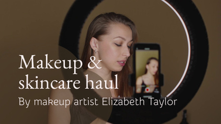Szablon projektu Cosmetic Haul With Professional Promotion YouTube intro