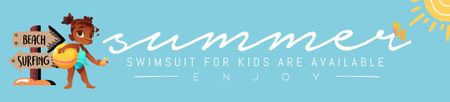 Offer of Summer Swimsuits for Kids Ebay Store Billboard Design Template