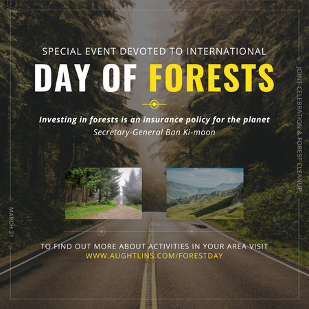Designvorlage Sonderveranstaltung zum Schutz der Wälder für Instagram