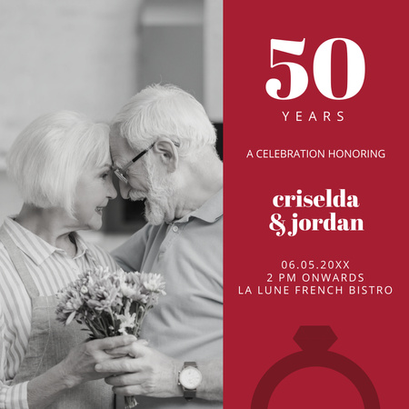 Platilla de diseño Celebration in Honor of Wedding Anniversary Instagram