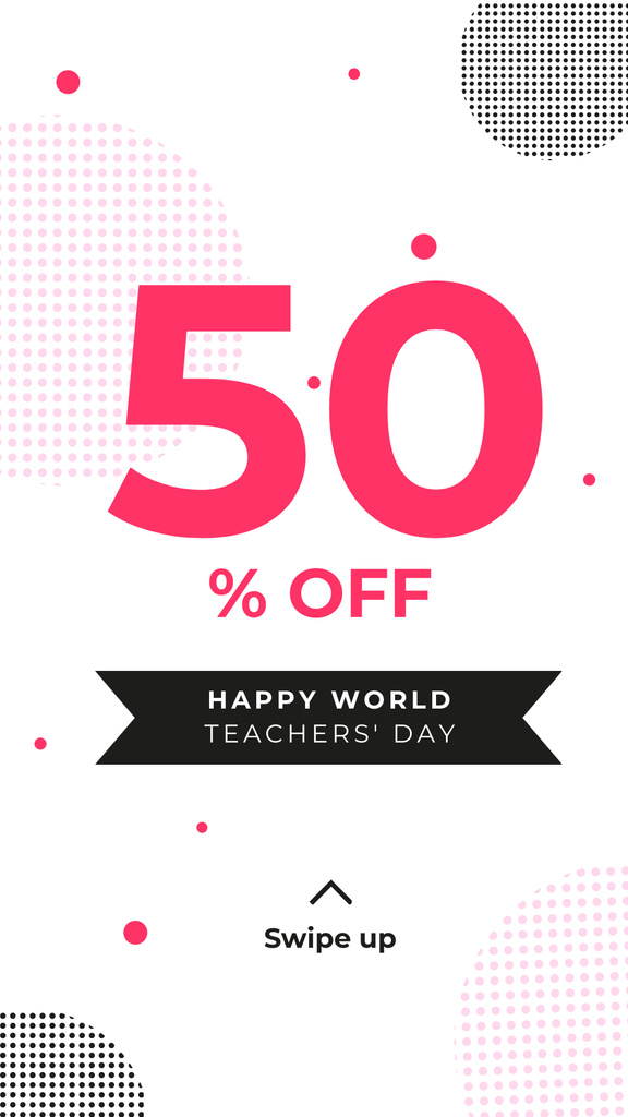 Teacher's Day sale announcement Instagram Story – шаблон для дизайна