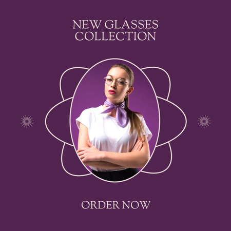 New Eyewear Collection Purple Instagram Design Template