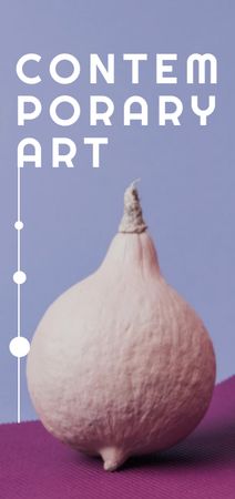 Contemporary Art Exhibition Announcement Flyer DIN Large Design Template