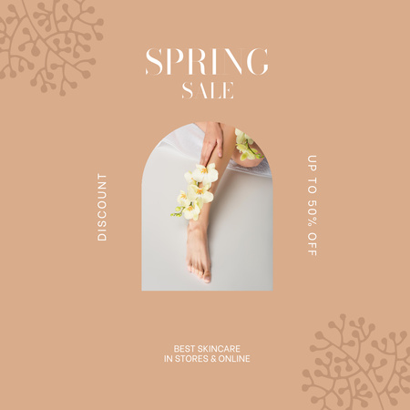 Spring Sale Best Skin Care Cosmetics Instagram tervezősablon