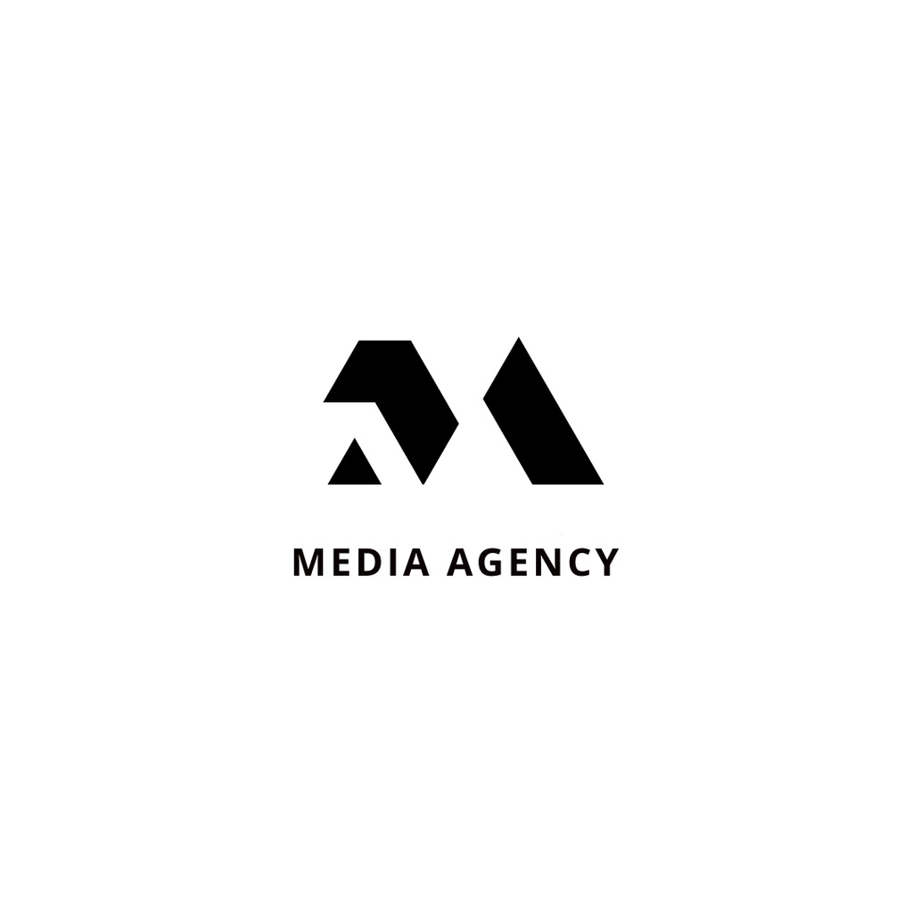 Image of the Agency Emblem with Letters Logo 1080x1080px Modelo de Design