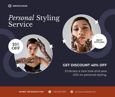 Discount on Personal Styling Facebook Design Template