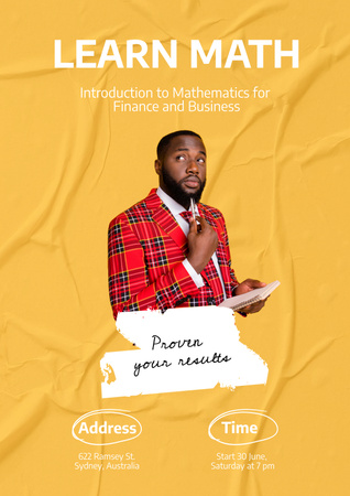 Math Courses Ad Poster Design Template