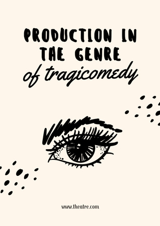 Szablon projektu Theatrical Show Announcement with Illustration of Eye Poster A3